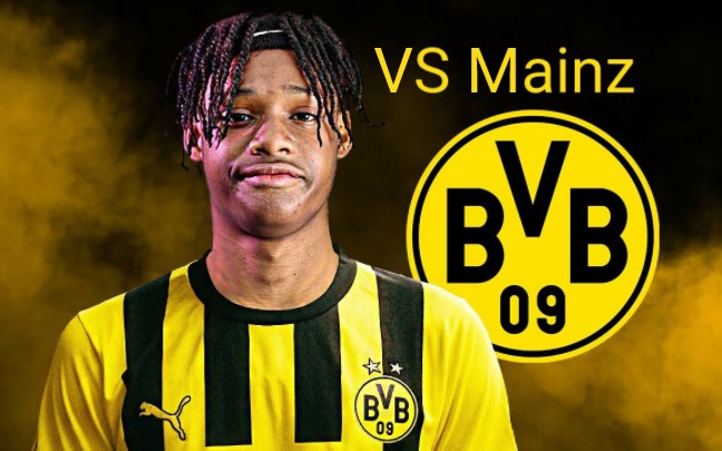 多特蒙德边锋小将杜兰维尔(julien duranville)vs美因茨