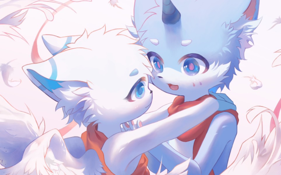 【Furry/绘画过程】“喜欢怎么会腻呢!”情人节贺图w哔哩哔哩bilibili