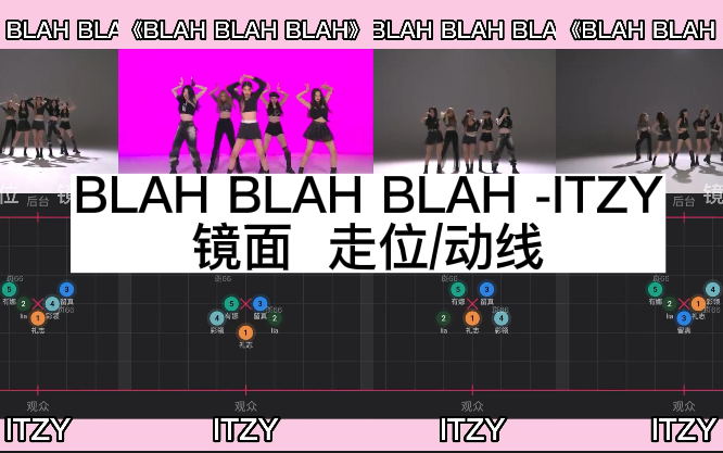 [图]【走位/动线】ITZY新曲《blah blah blah》镜面走位 动线