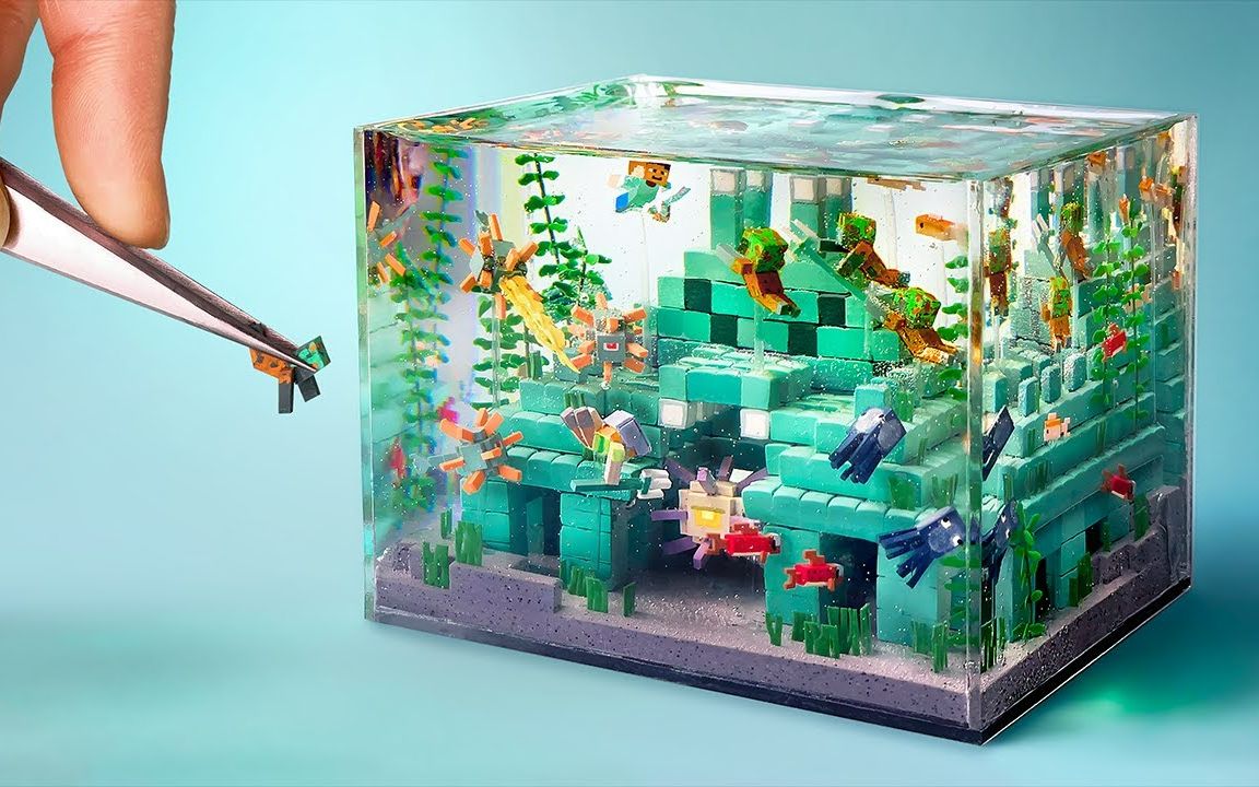 制作微型minecraft海洋纪念碑-粘土