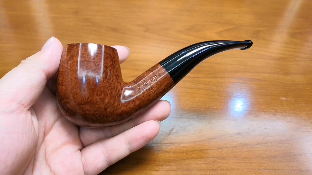 punto oro gold 616ks 一点金系列鸟眼苹果弯斗,进口意大利石楠木烟斗