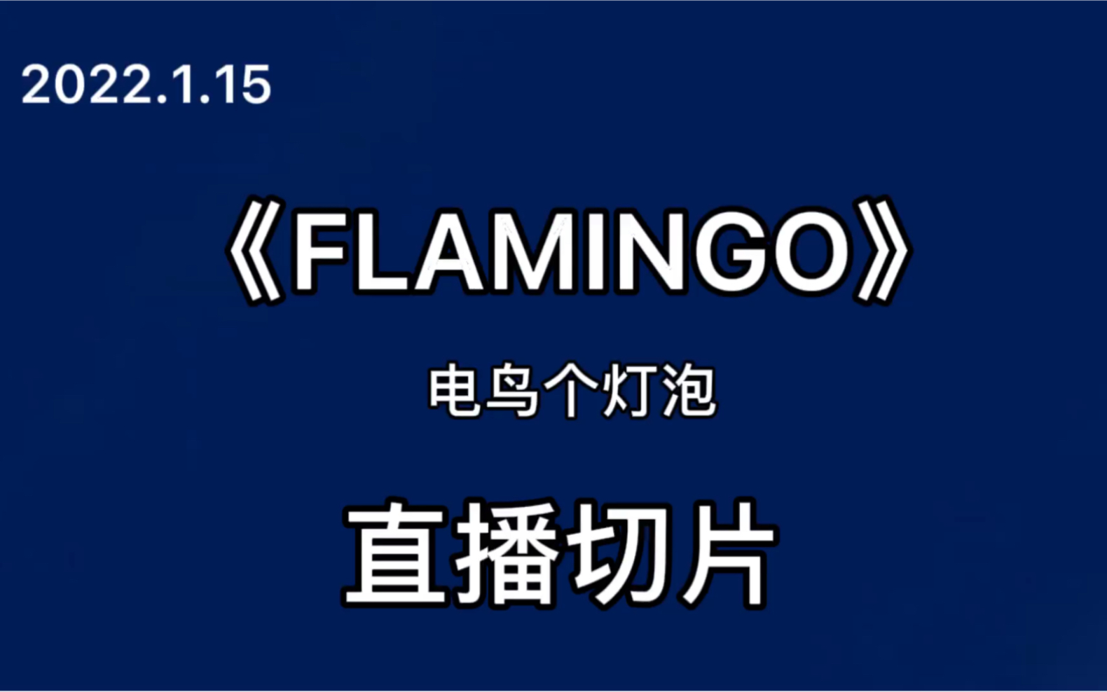 电鸟个灯泡flamingo直播切片
