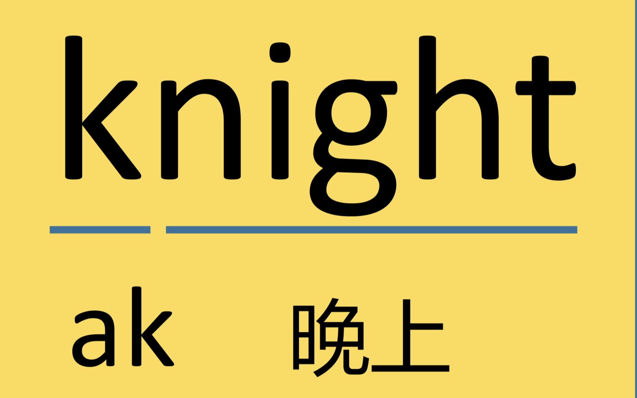 每日记单词knight哔哩哔哩bilibili