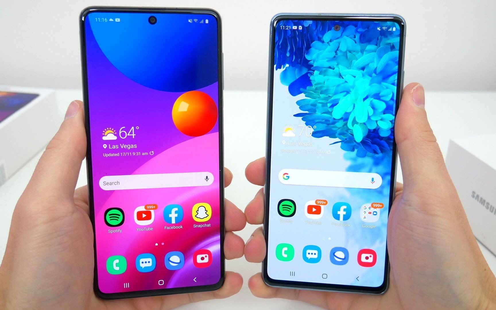 手机测评三星samsunggalaxym51对比s20fe哪一个更好