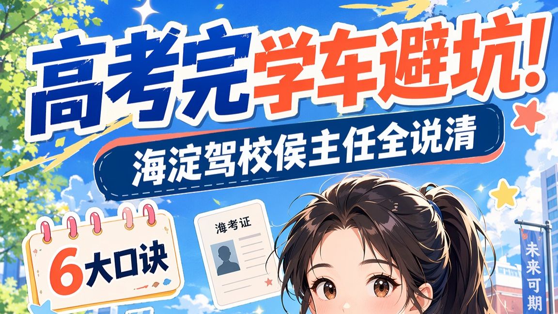 暑期学车暑期拿本！高考生选驾校避坑指南
