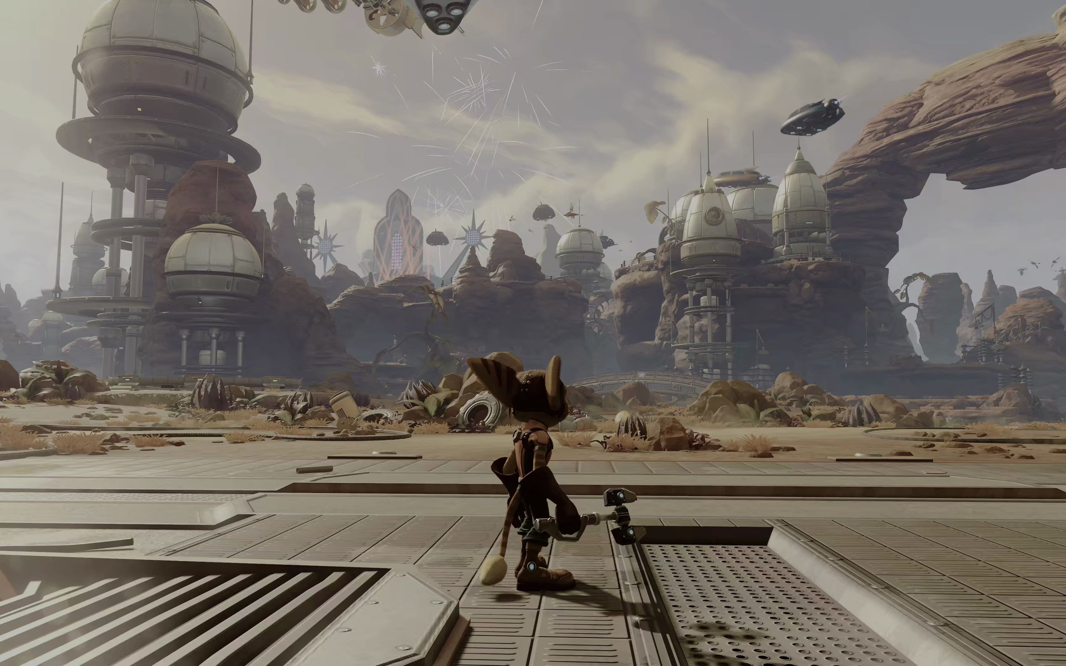 ps4瑞奇与叮当在ps5上游玩的画面