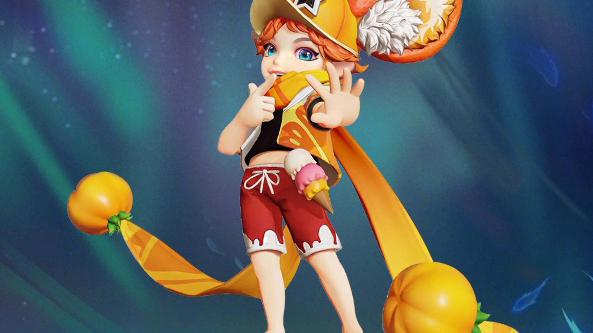 李元芳星元新皮肤【九夏金橙】展示!建模可爱 特效橙汁四溅!