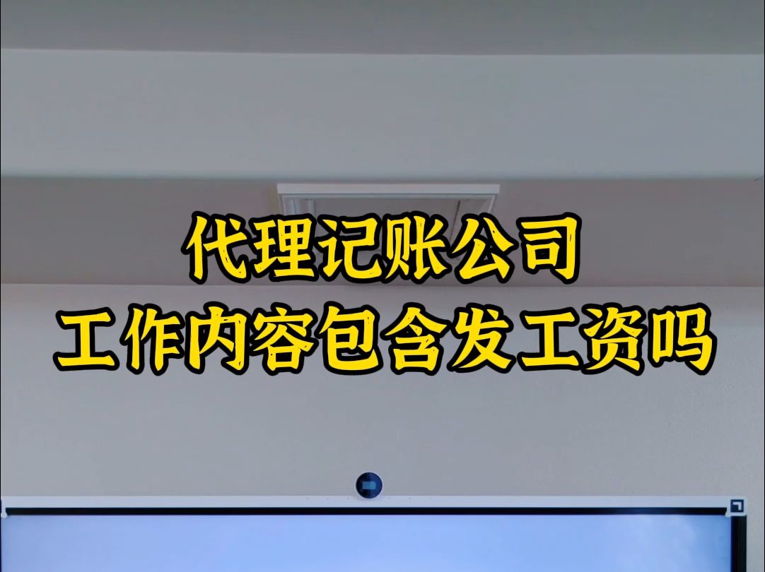 代理记账公司工作内容包含发工资吗哔哩哔哩bilibili