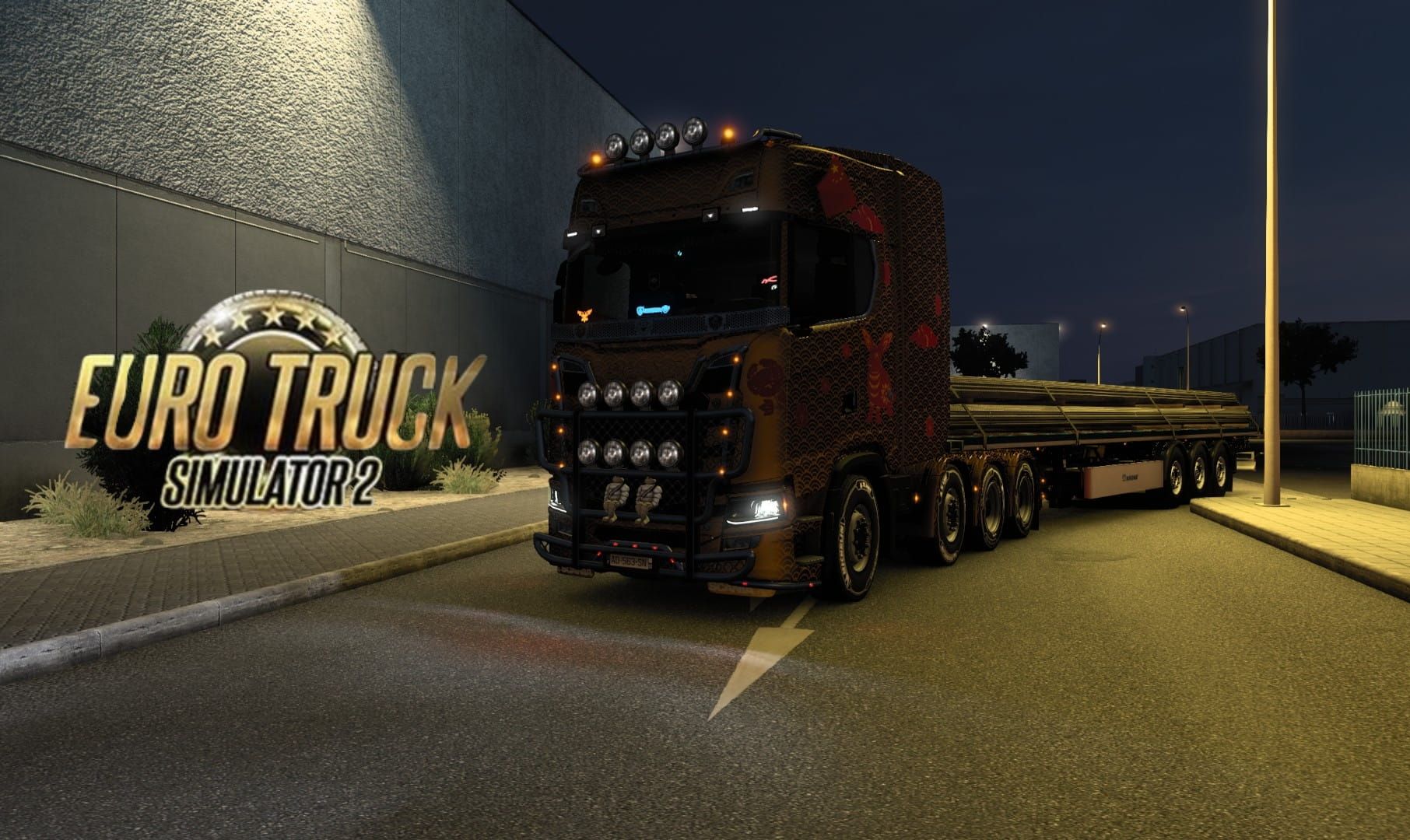 欧洲卡车模拟2 在马德里装载钢管紧急送往萨拉戈萨 全程300公里