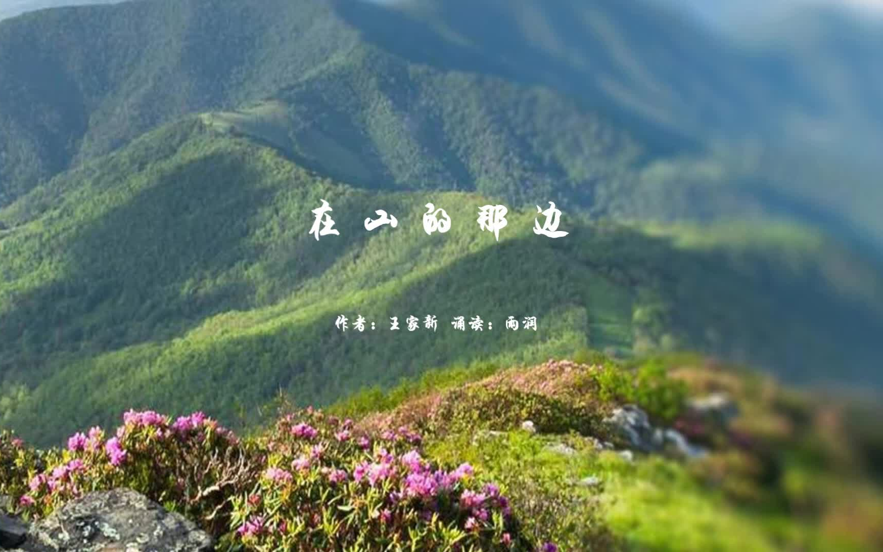 [图]《在山的那边》作者：王家新 雨润诵读