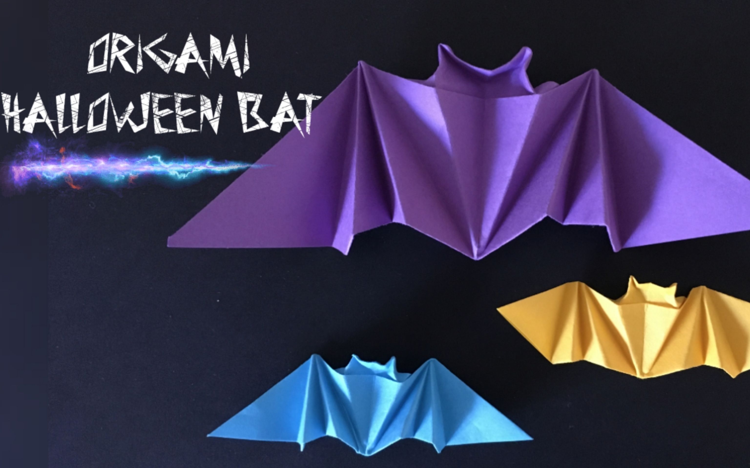 万圣节手工---蝙蝠折纸