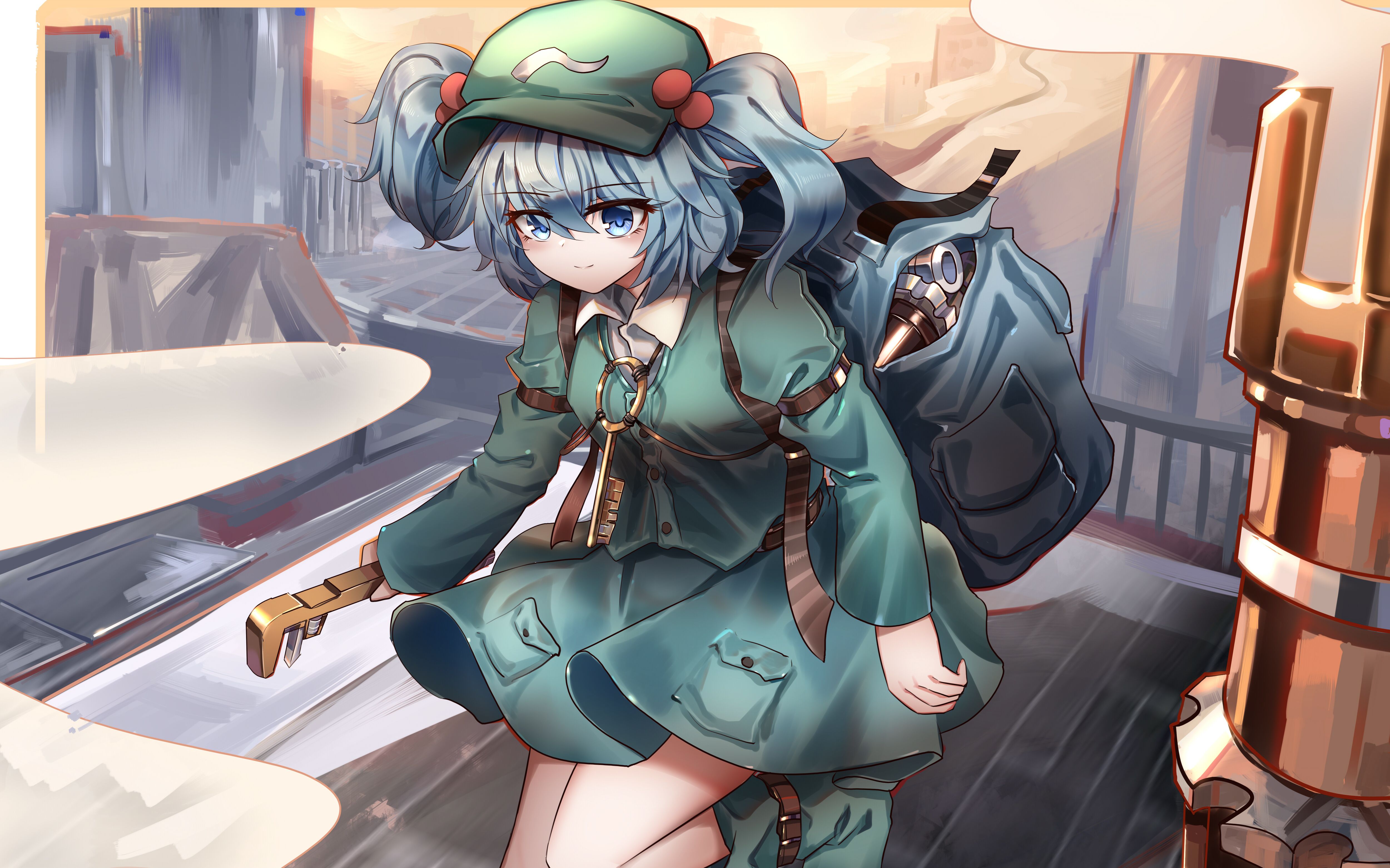 【绘画过程】河城荷取《自然与机械的镇魂歌》_哔哩哔哩_bilibili