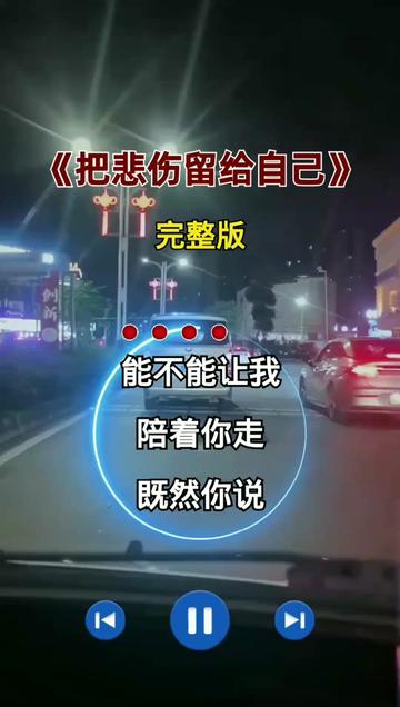 把悲伤留给自己 #完整版 #伤感音乐 #音乐分享