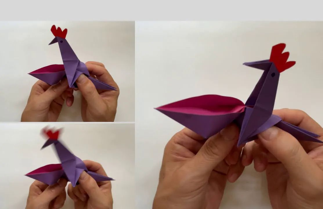 【yellow paper origami】母鸡折纸教程easy origami moving hen