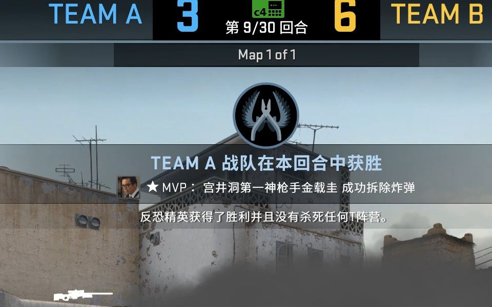 反恐精英获得了胜利并且没有杀死任何t阵营