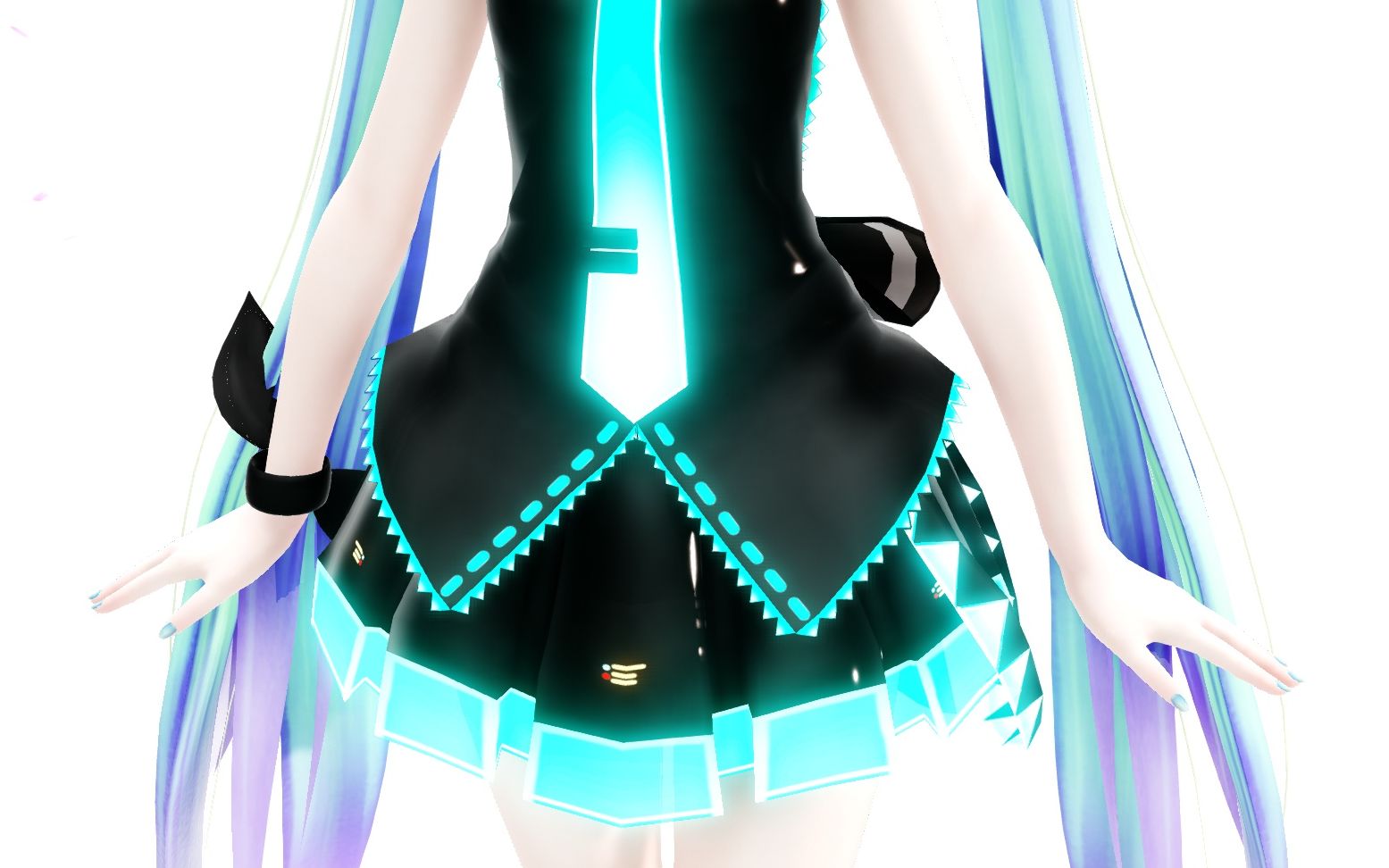 mmd1080p60fps背中见公式服miku蝴蝶涂鸦