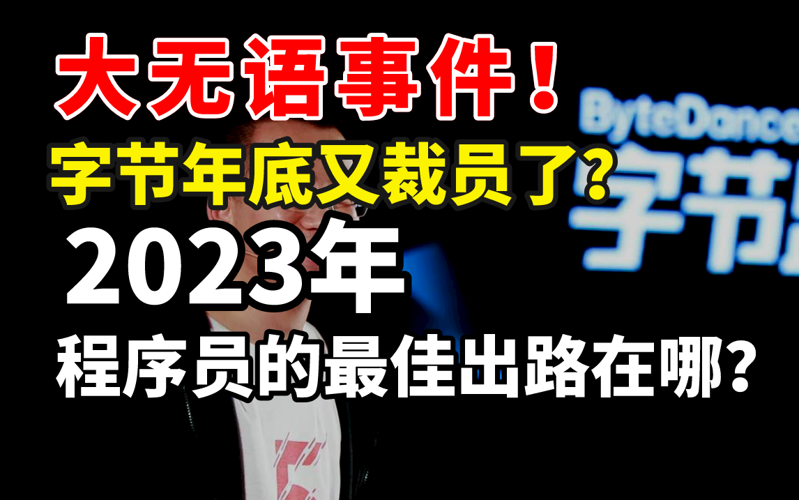 互联网行业大裁员浪潮是否即将来临?2023年程序员该如何面对?这个视频教会你面对”寒潮“时该如何逆流而上!哔哩哔哩bilibili