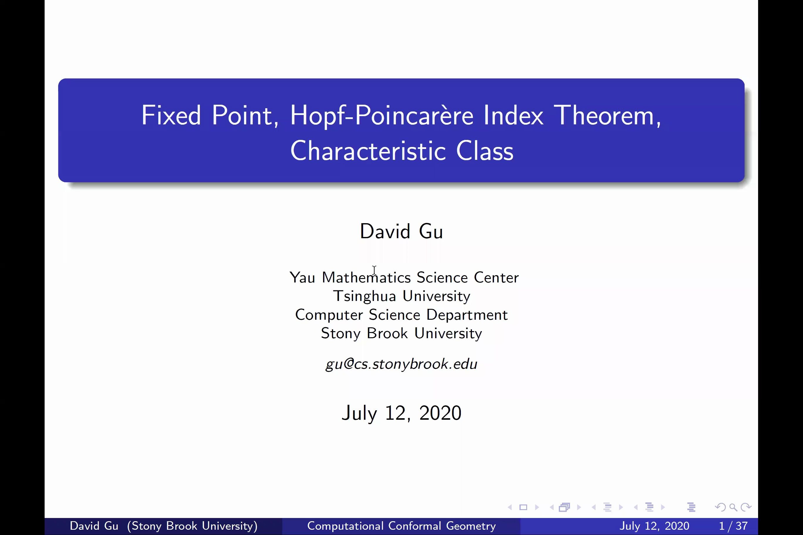 Lecture 3  Fixed point, PoincareHopf Index theorem and ...哔哩哔哩bilibili