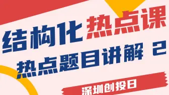 2024年深圳市考结构化独家面试热点预测题目讲解2-深圳创投日（组织策划题）