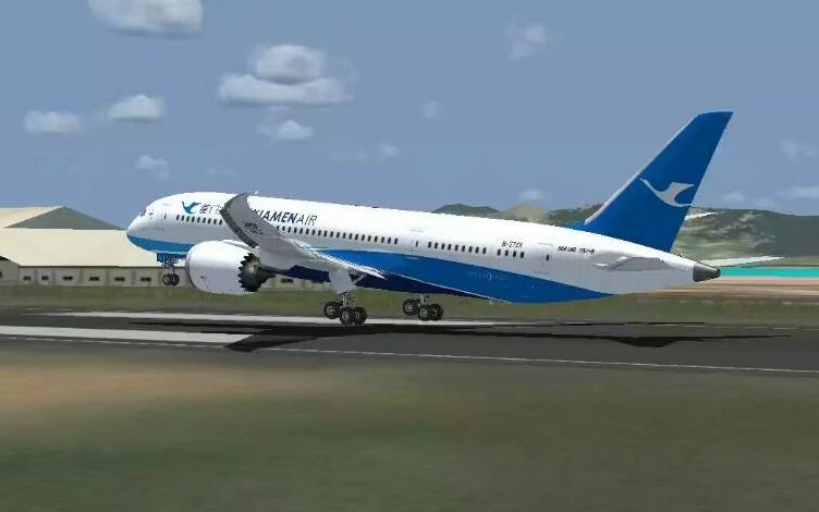 infiniteflight廈門航空788手動落地klax07r