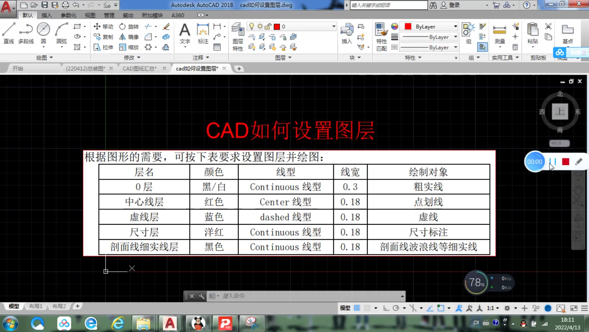 CAD如何设置图层哔哩哔哩bilibili