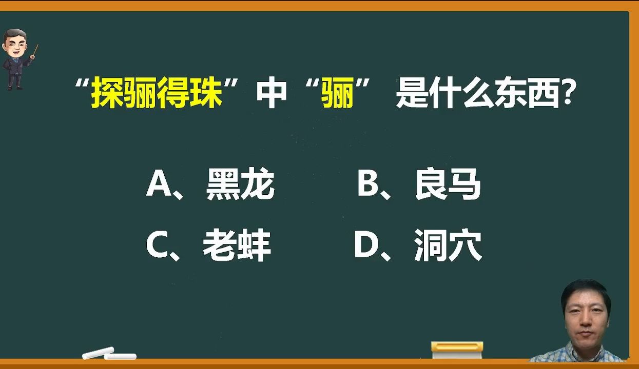 成语“探骊得珠”中的“骊”具体指什么?哔哩哔哩bilibili