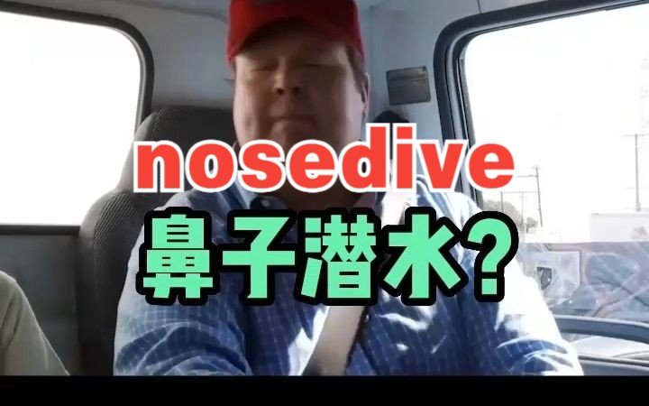 看电影学单词,“nosedive”是鼻子潜水?哔哩哔哩bilibili