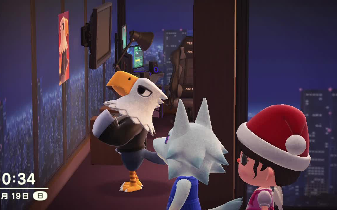 【动森dlc】毕安卡看阿波罗看阿波罗的海报_集合啦!动物森友会