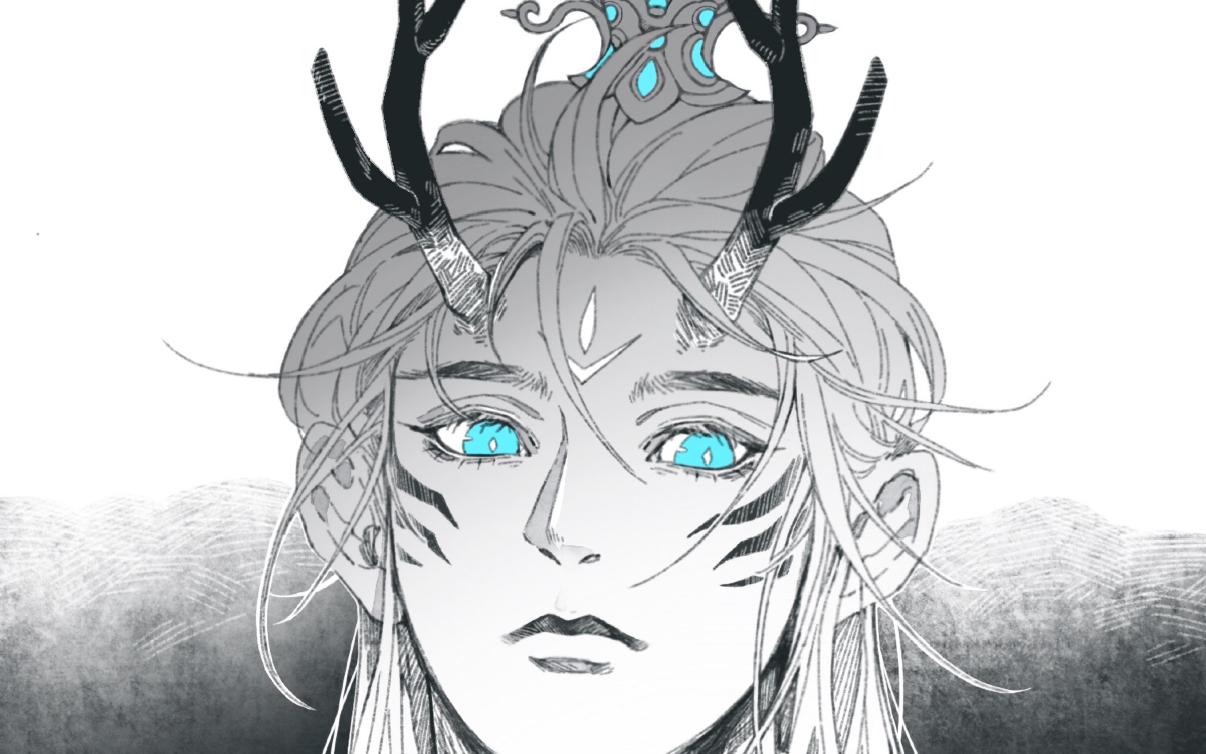 练习画黑白帅哥【荒川之主百绘罗衣同人】