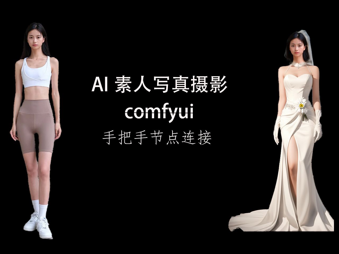 ai素人真人摄影 comfyui节点连接哔哩哔哩bilibili