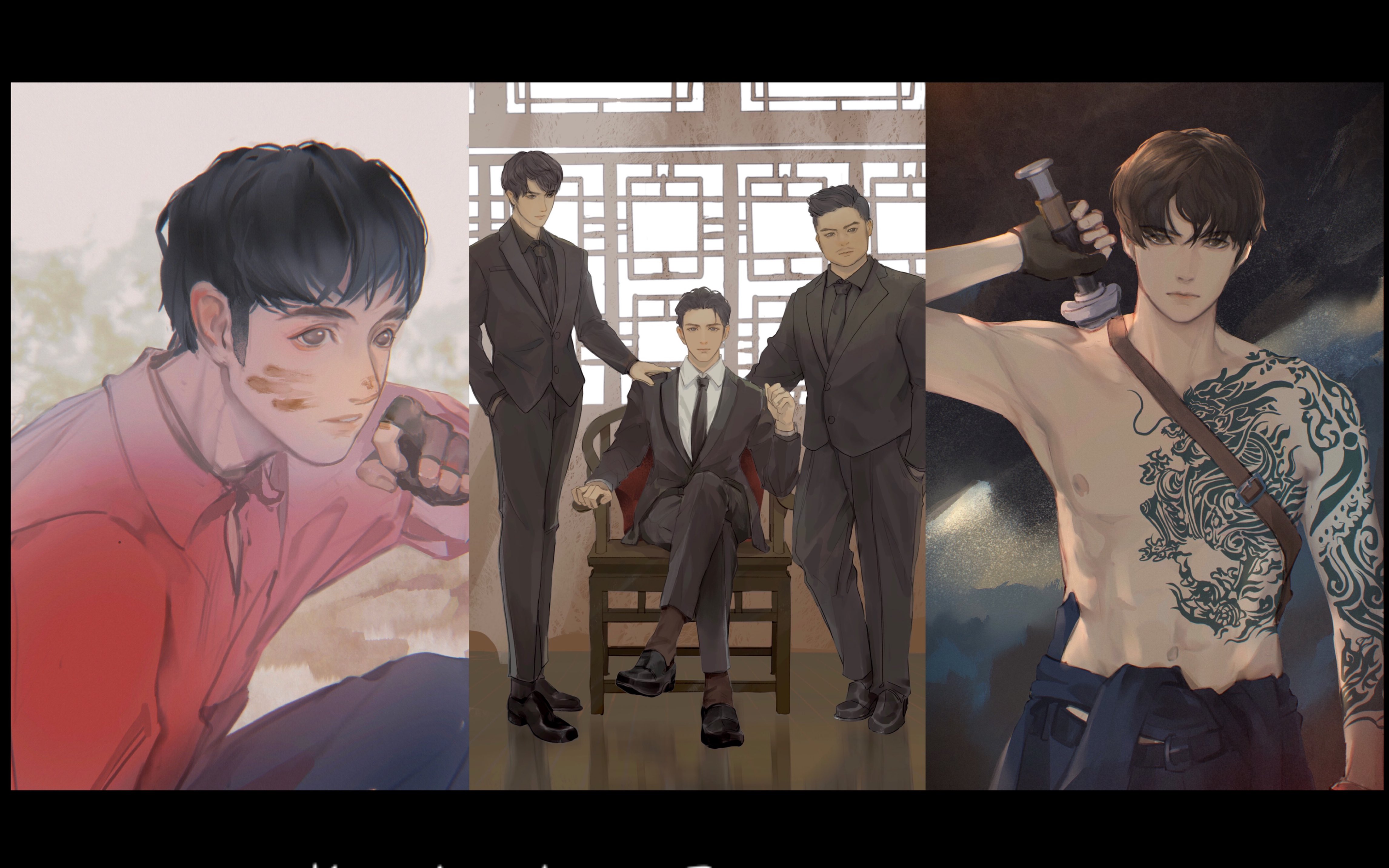 终极笔记一些同人绘画过程三合一
