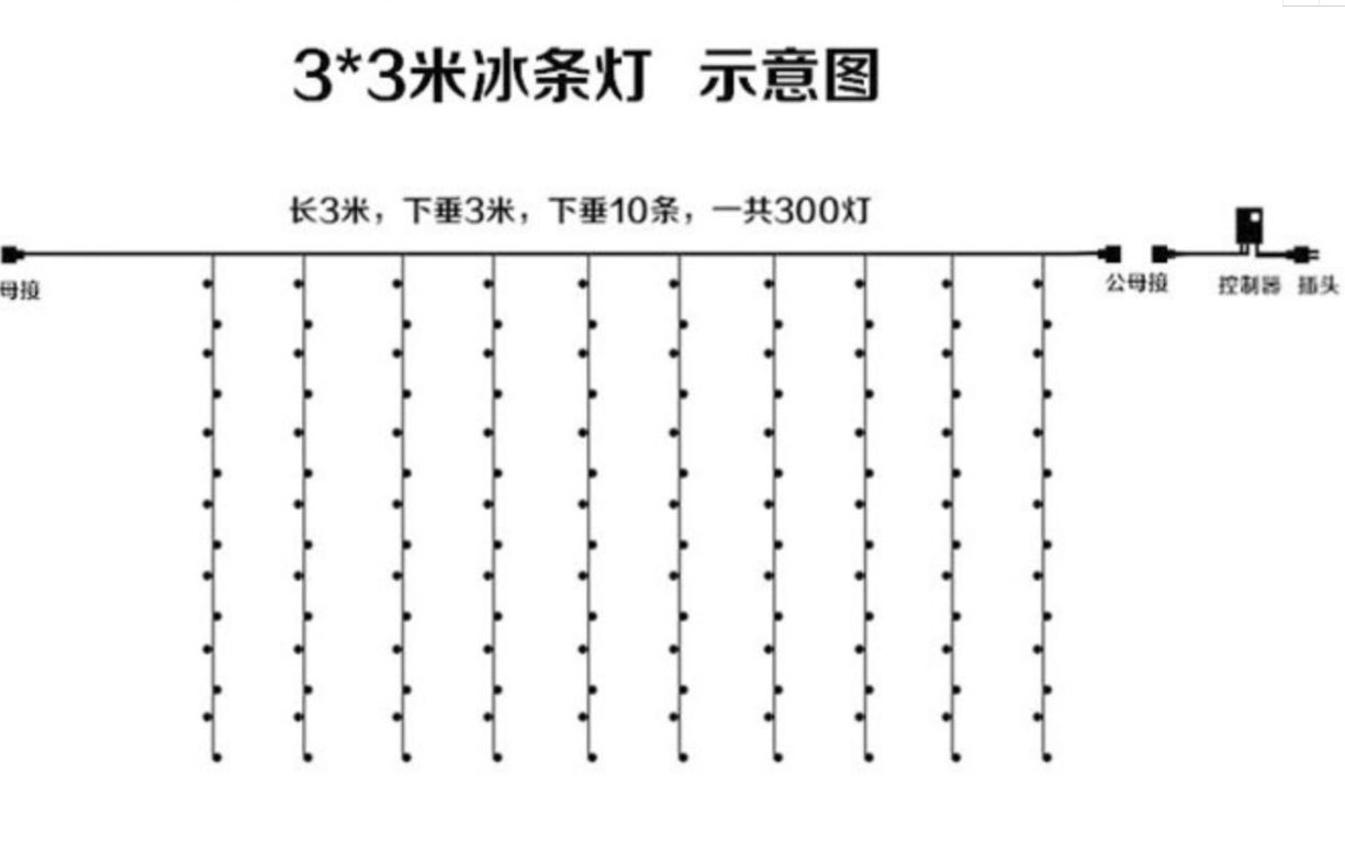 瀑布灯,冰条灯、爱心窗帘灯、五角星窗帘灯视频教程.哔哩哔哩bilibili