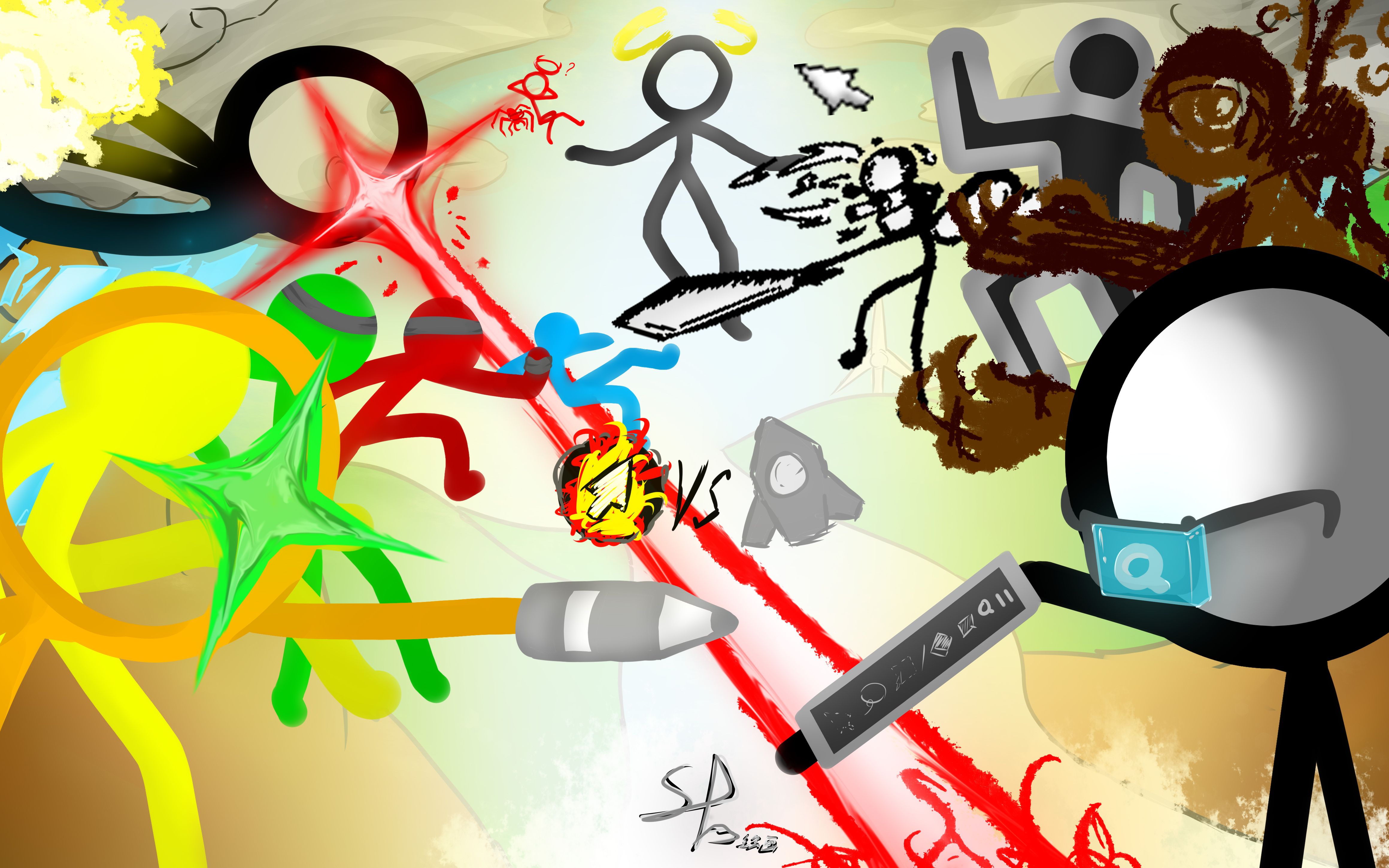 【绘画过程/alanbecker/火柴人ava系列】贺图画晚了!但…但还是!