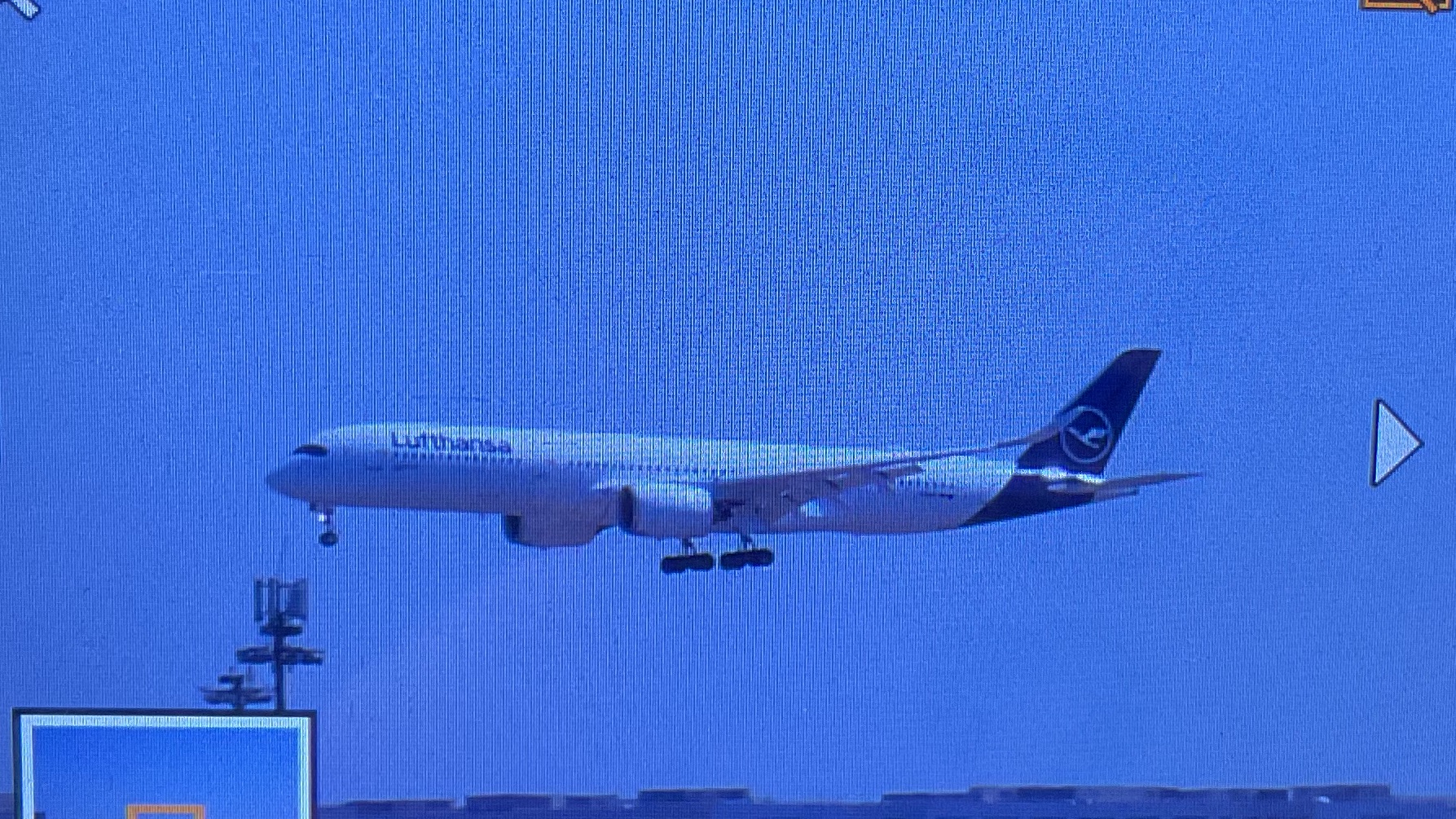 【机场拍机】德国汉莎航空a350-900新涂执行lh722 落地北京首都机场