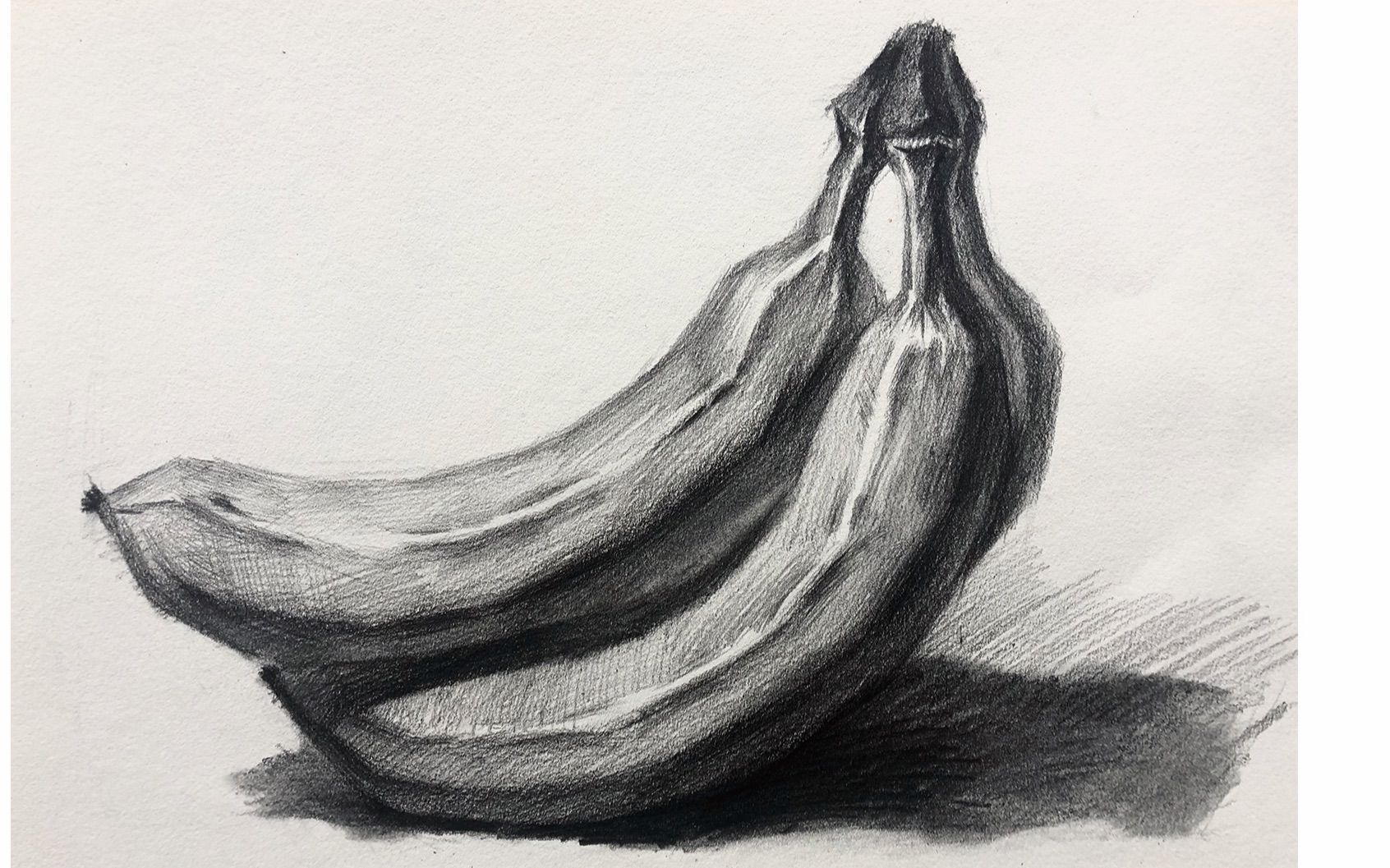 香蕉素描简单图片