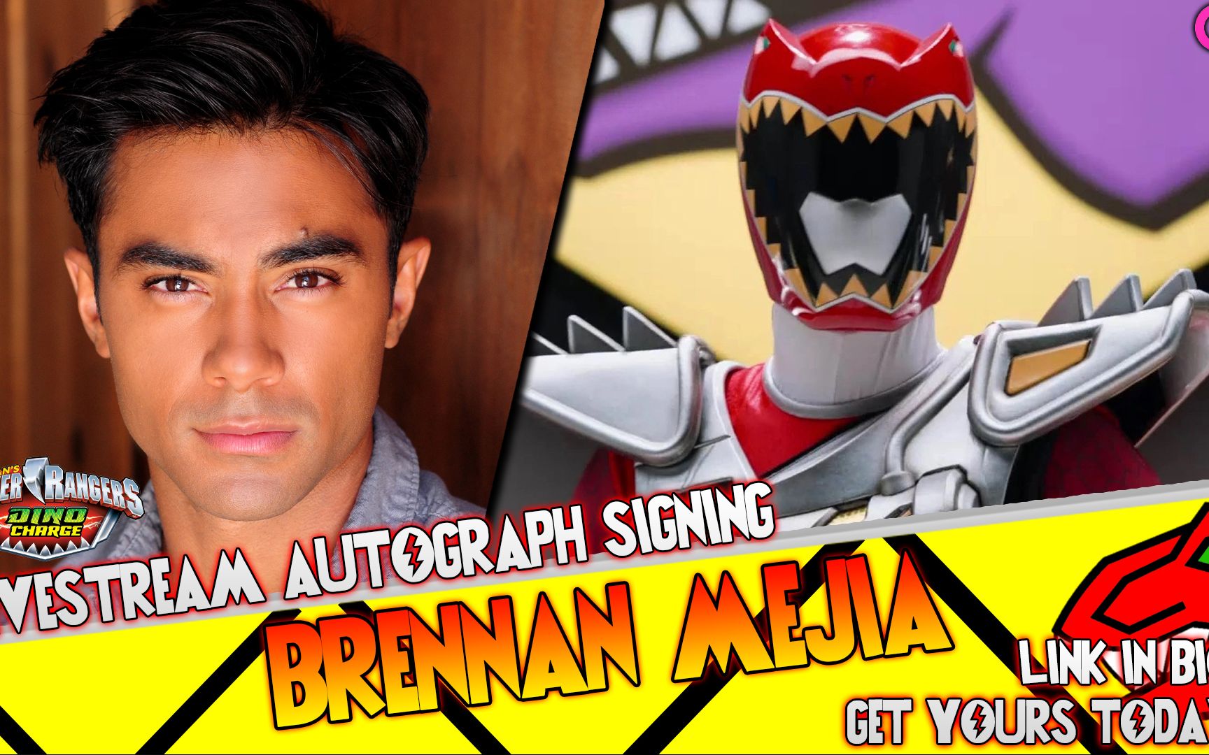 【自录】超凡战队强龙兽电 PowerRangersDinoCharge 美版兽电战队强龙者 男主Brennanⷍejia布伦南ⷦⅥ‰亚线上签名会哔哩哔哩bilibili