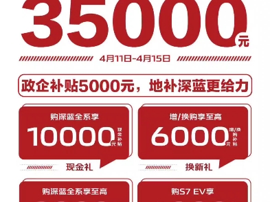 #郑州大河国际车展购车别等待购深蓝享至高综合补贴35000元全系补贴叠加,买车就深蓝超级省|超级爽|超级购豪华阵容,惊喜连连一号展馆A371展哔哩哔...