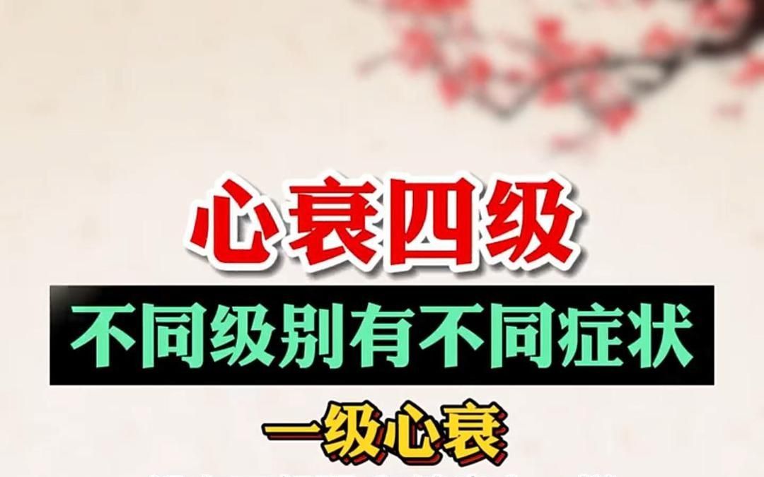 心衰4级 不同级别有不同症状哔哩哔哩bilibili