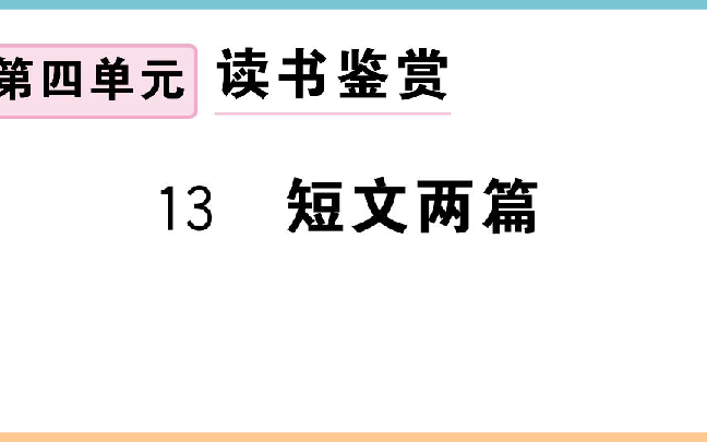 九年级 下册 13 短文两篇哔哩哔哩bilibili