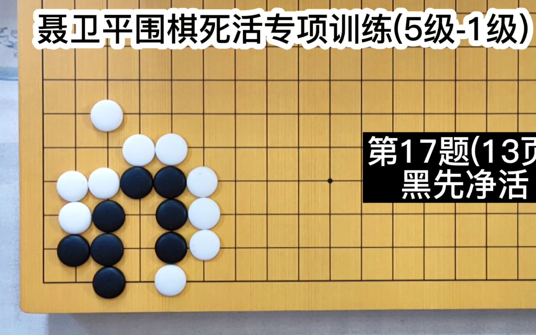 [图]《聂卫平围棋死活专项训练》（5级-1级）第17题（13页）黑先净活