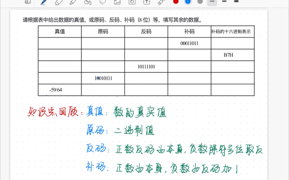 计组期末习题复习真值、原码、反码、补码之间的数值转换哔哩哔哩bilibili