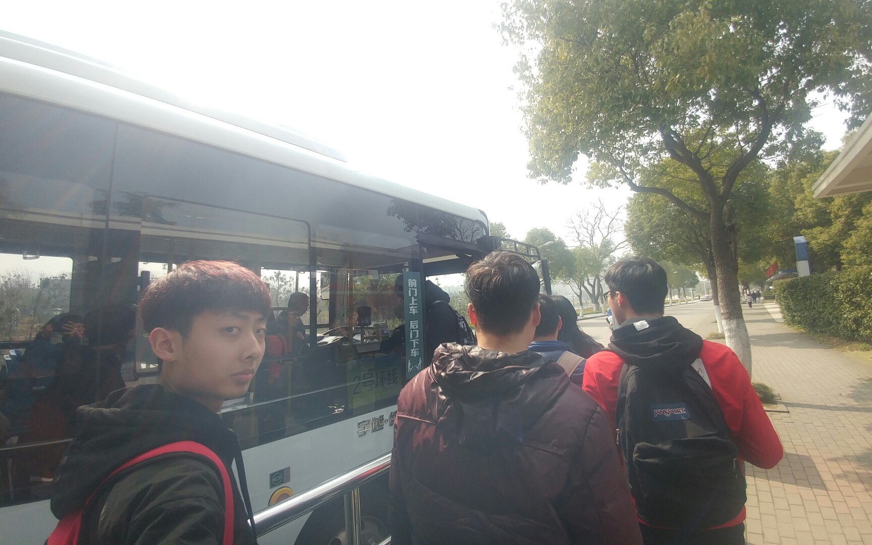 【pov3】江苏大学校园公交2号线 六食堂-新一区-三江楼-电气学院-六