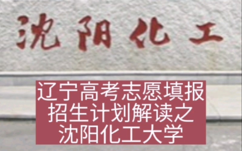 辽宁高考志愿填报招生计划解读之沈阳化工大学哔哩哔哩bilibili