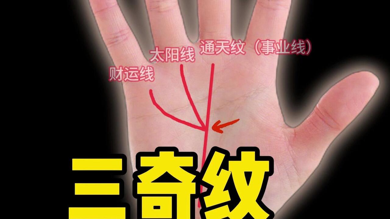 手相掌纹大解析】三奇纹!“事业、财运、婚姻皆占优？”_哔哩哔哩_bilibili