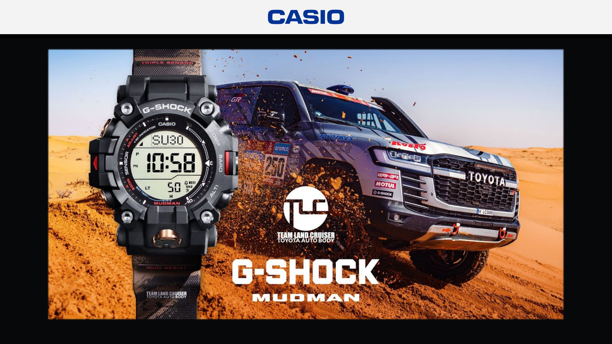 卡西欧泥人gw-9500tlc 联名登场!casio,g-shock,land cruiser,mudman