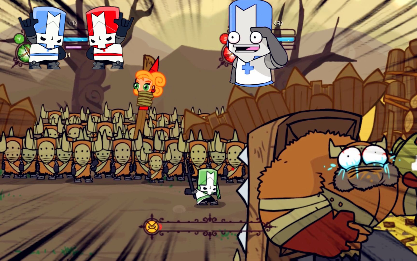 城堡破坏者02:小姐姐被大boss撂倒,队友居然见死不救!