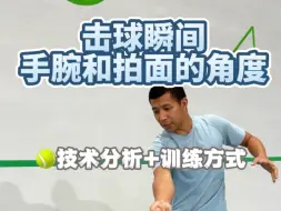 Download Video: 网球教学｜击球瞬间拍面和手腕的角度