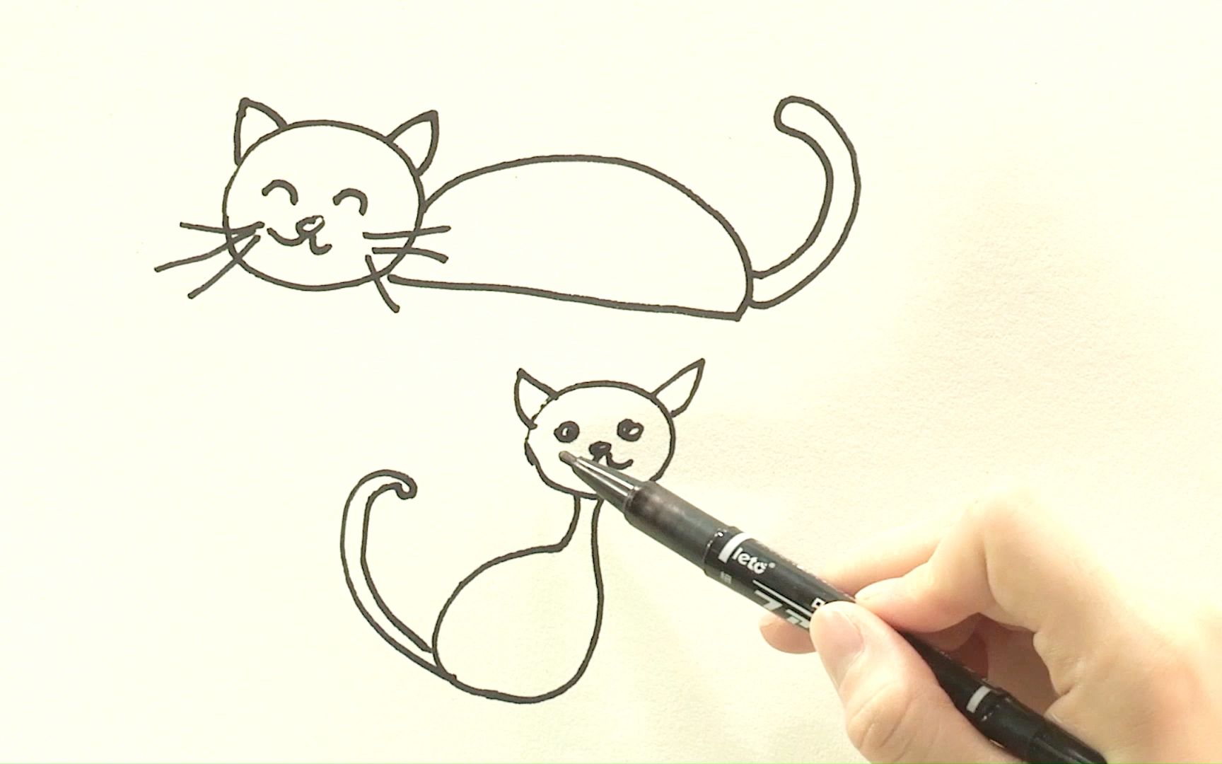 可爱的小花猫怎么画图片