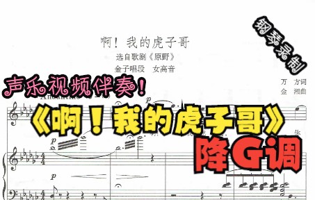 [图]声乐视频伴奏-啊！我的虎子哥（降G调）