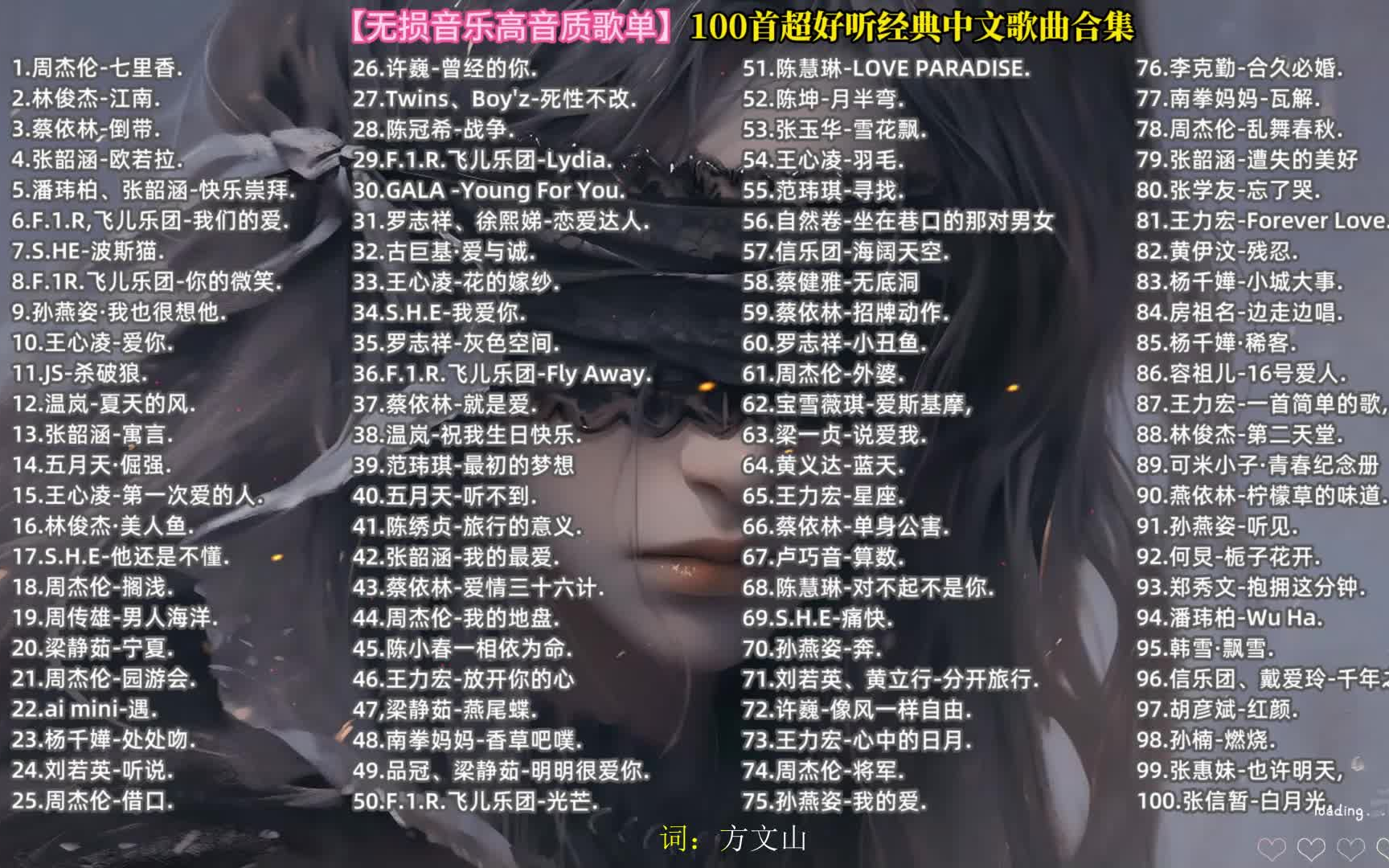 [图]【无损音乐高音质歌单】100首超好听经典中文歌曲合集，总有一个适合你！